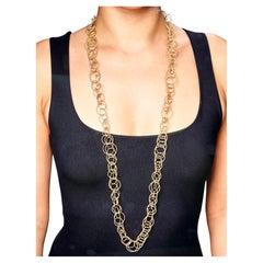 Buccellati Hawaii 18K YG Gold Circle Link Necklace