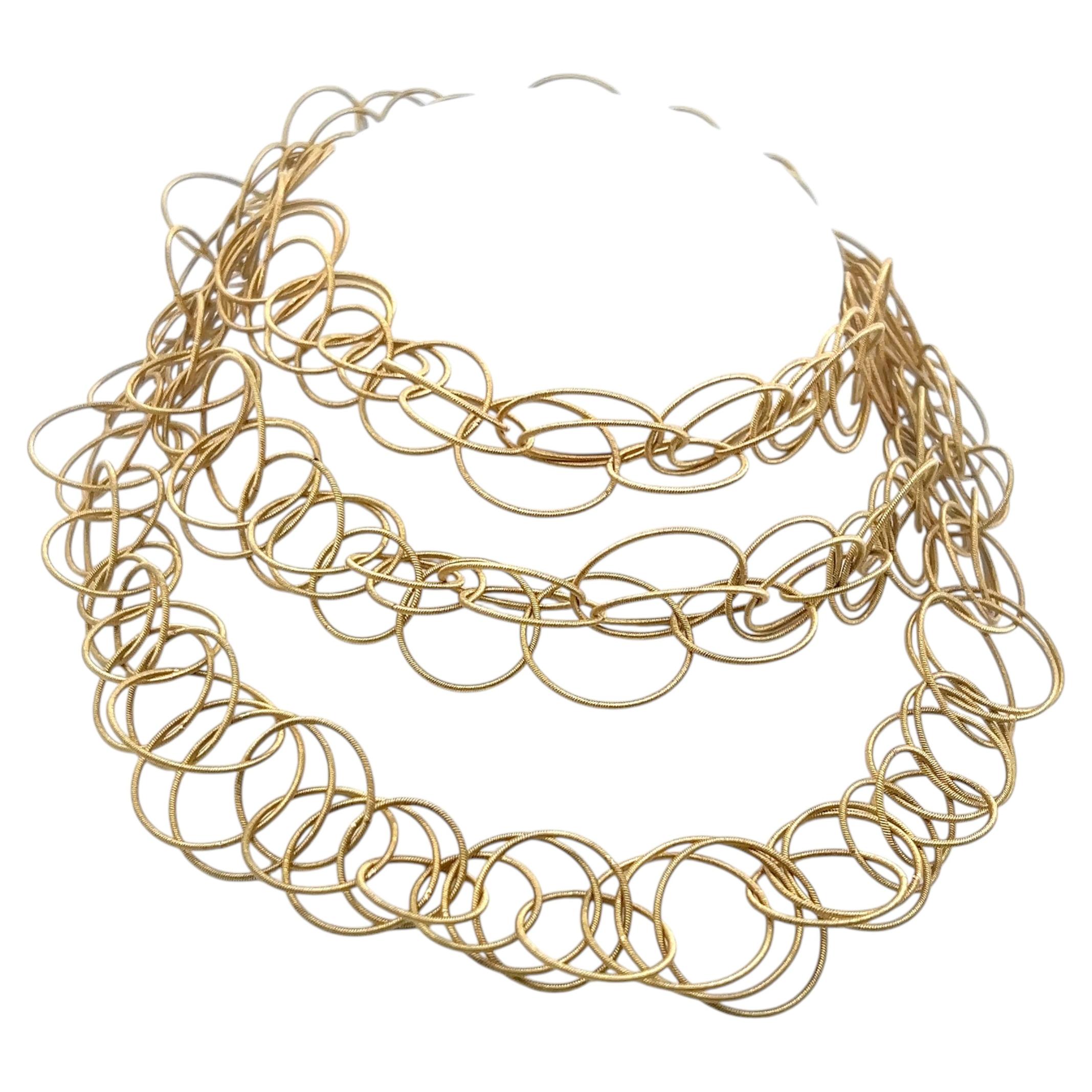 Collana a maglie Buccellati Hawaii Vintage in oro giallo 18 carati, 40 pollici