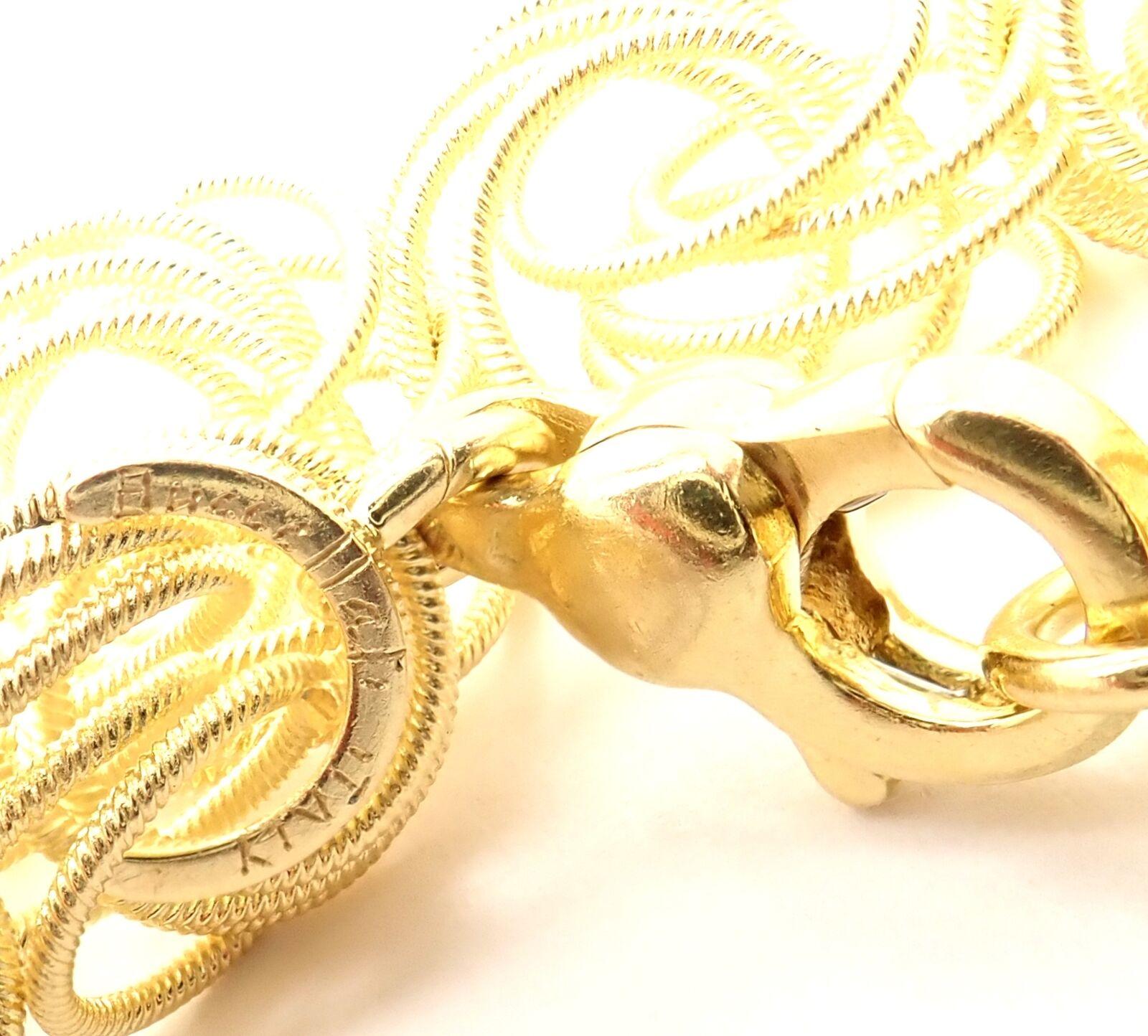 Buccellati Hawaii Wire Graduated Yellow Gold Link Necklace 1