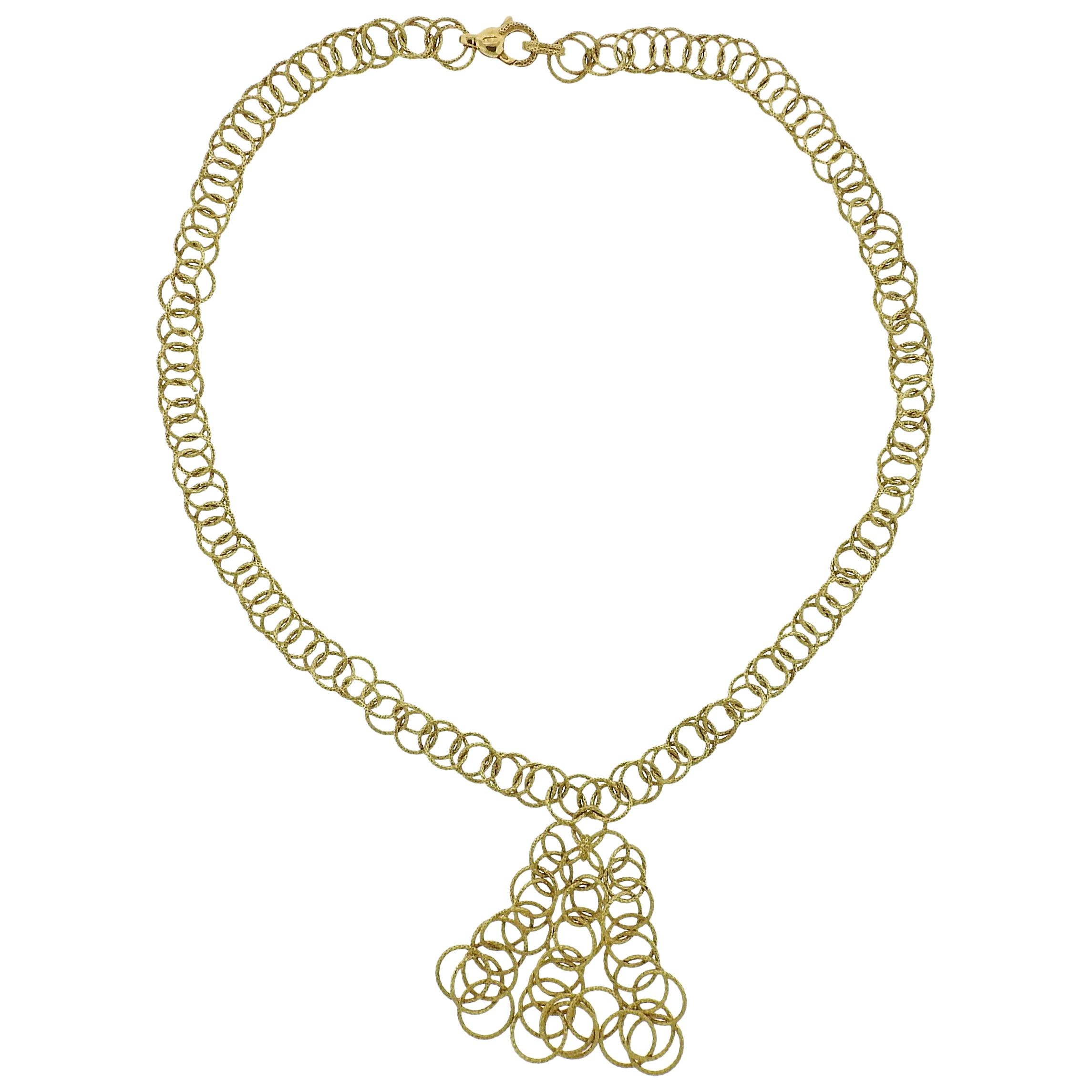 Buccellati Honolulu Gold Pendant Necklace For Sale