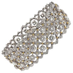 Buccellati Important 19 Carat Diamonds Gold Bracelet