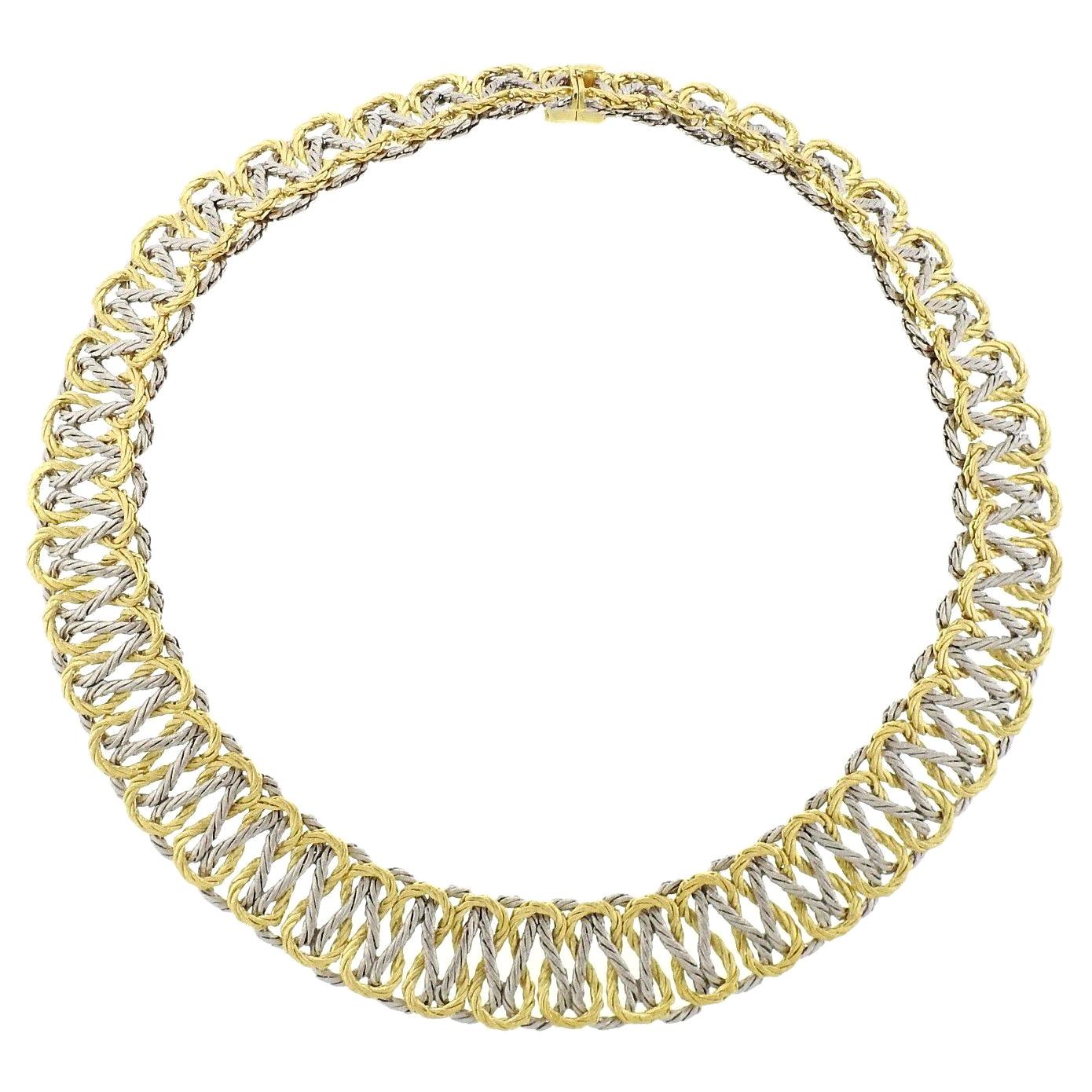 Buccellati Interwoven Two-Color Gold Collar Necklace