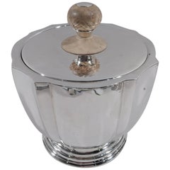 Buccellati Italian Modern Hand-Hammered Sterling Silver Ice Bucket