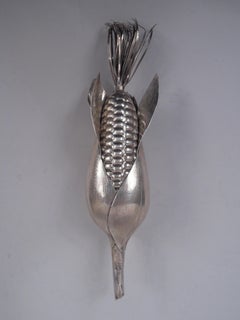 Buccellati Italian Modern Sterling Silver Corncob Ornament