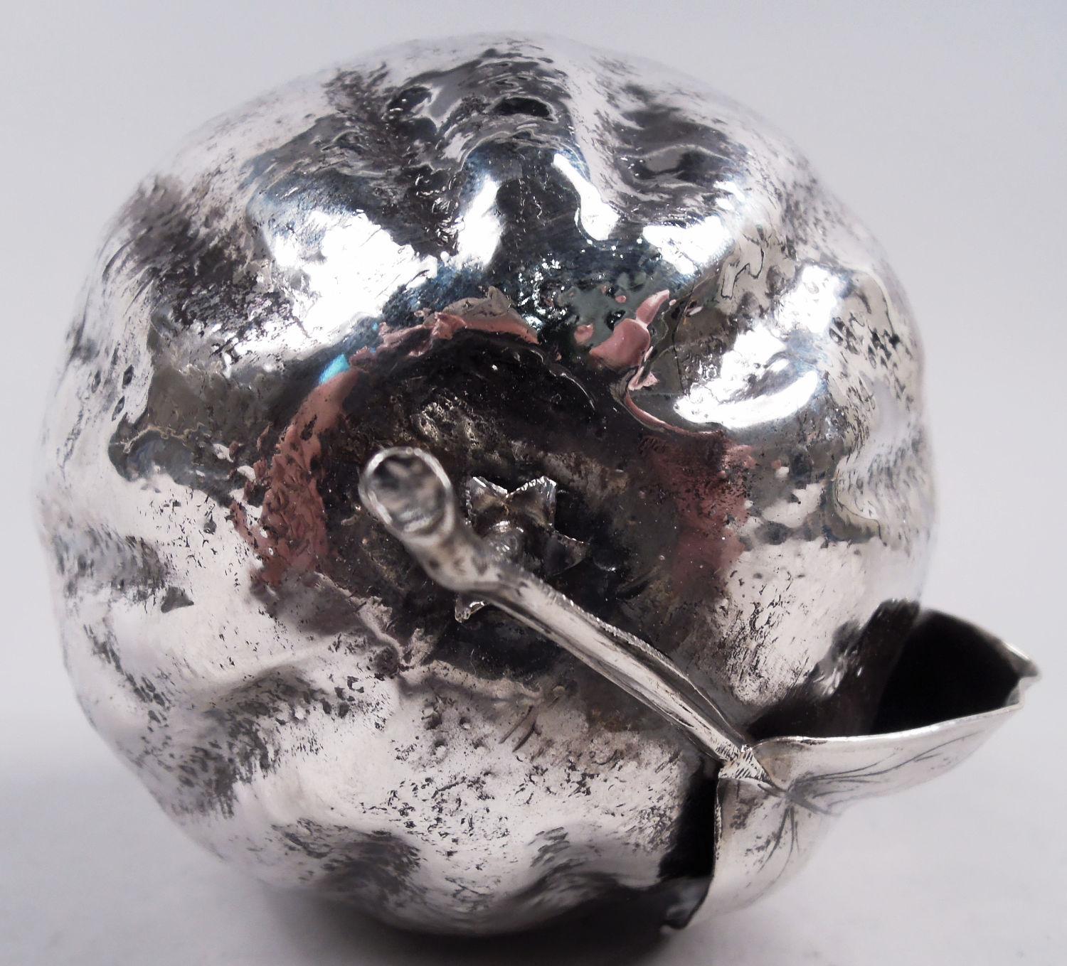 Buccellati Italian Modern Sterling Silver Figural Fruit Orange Lighter For Sale 1
