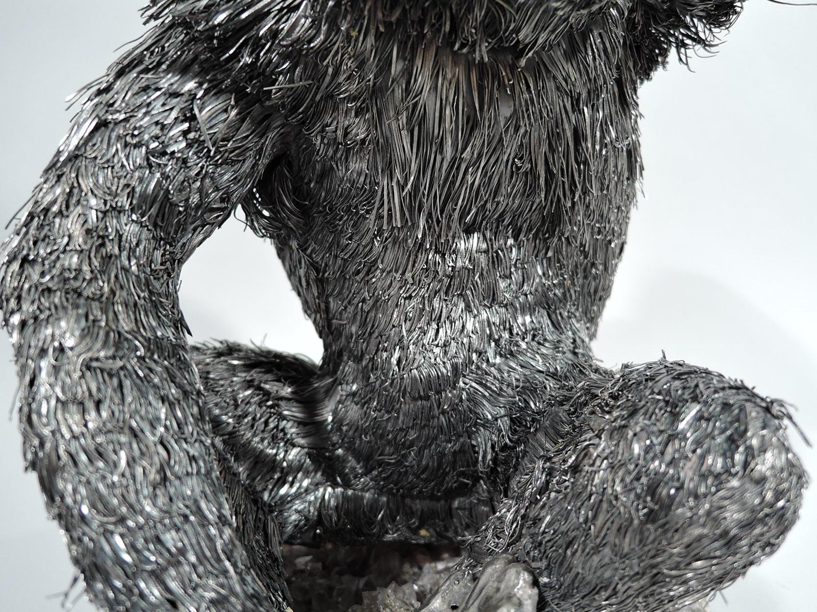 Buccellati Italian Silver Chimpanzee Figure For Sale 1