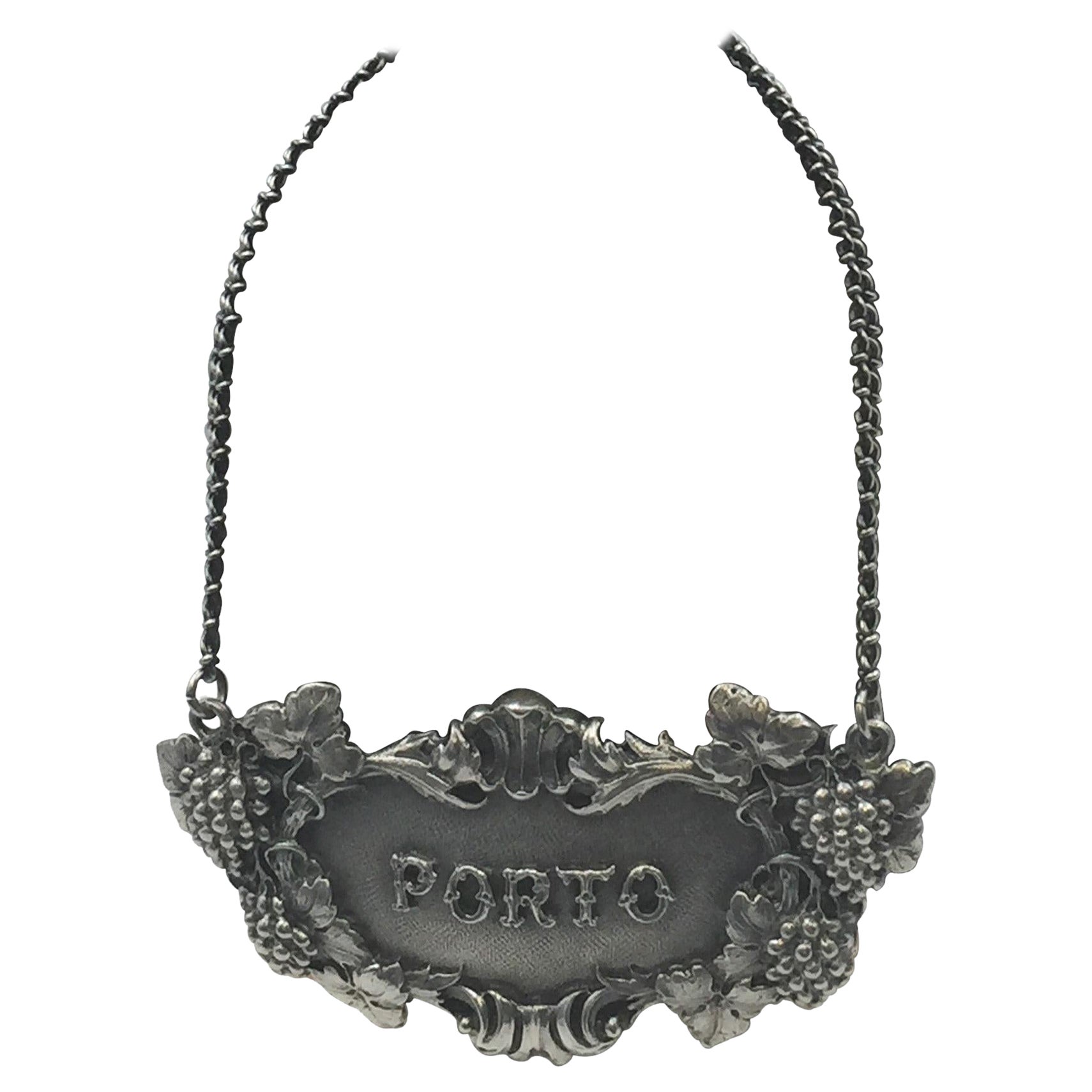 Buccellati Italian Sterling Silver Berry Porto Claret Jug Label