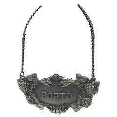 Buccellati Italian Sterling Silver Berry Porto Claret Jug Label
