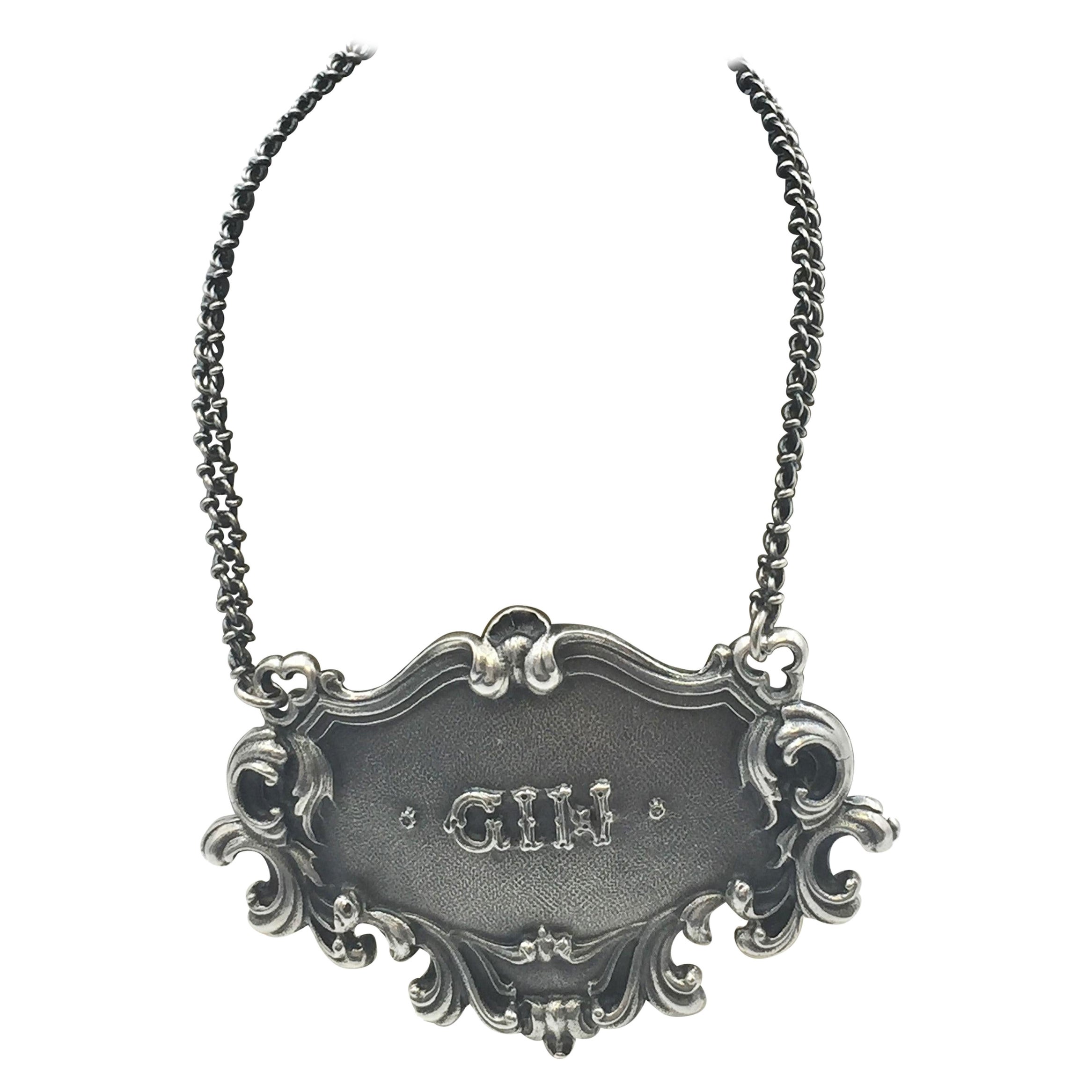 Buccellati Italian Sterling Silver Gin Claret Bar Jug Label