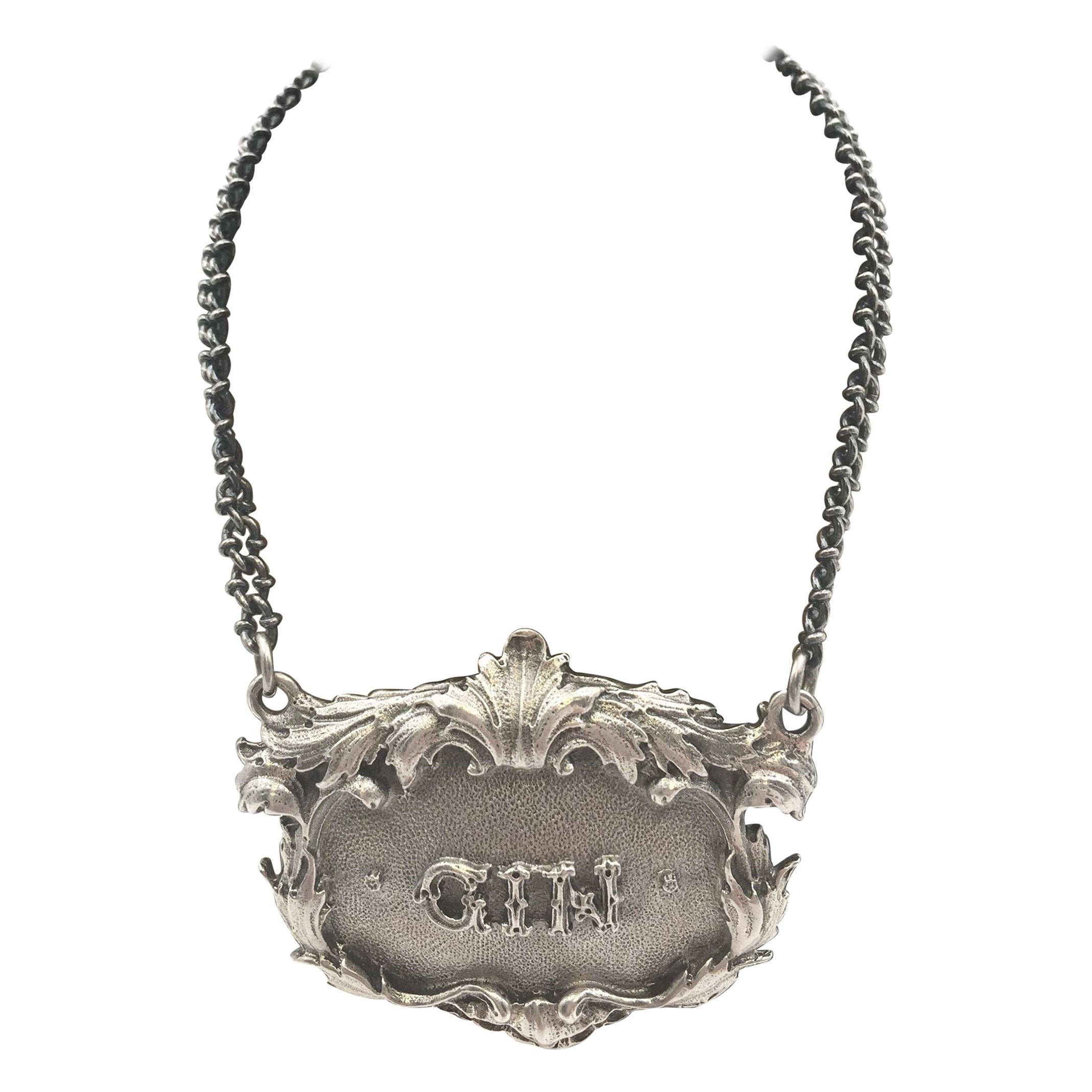 Buccellati Italian Sterling Silver Gin Claret Bar Jug Label