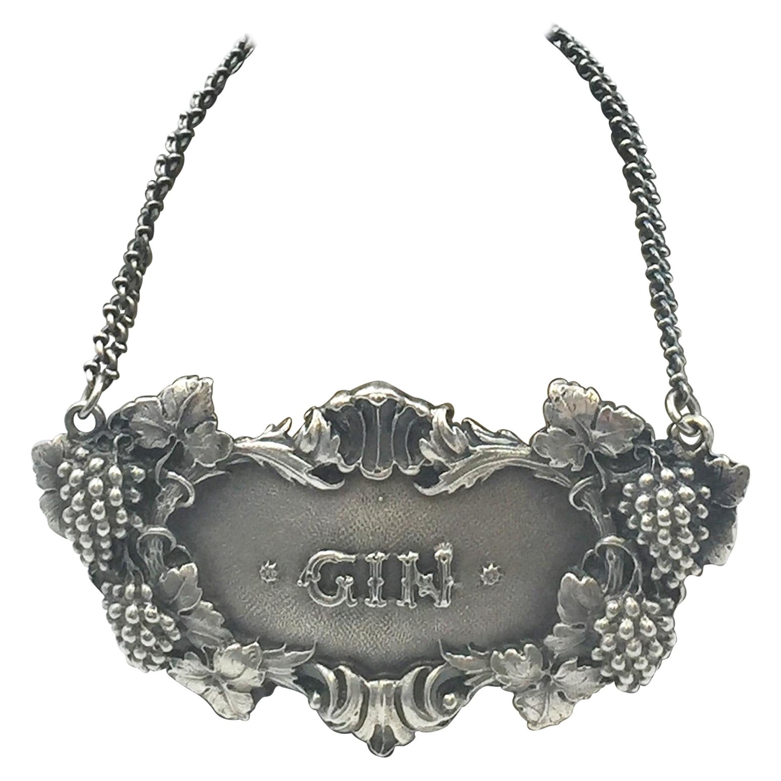 Buccellati Italian Sterling Silver Gin Claret Jug Label