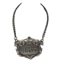 Buccellati Italian Sterling Silver Whisky Claret Jug Label