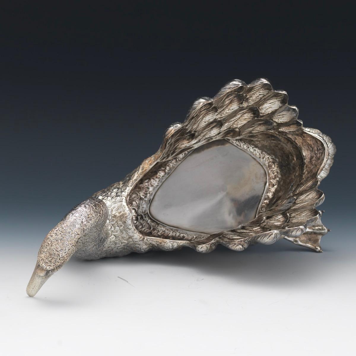 Buccellati Italy, a Large Sterling Silver Swan Centerpiece 1