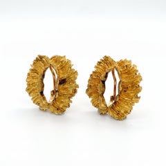 Buccellati, Italia, pendientes tipo clip con forma de anémona de mar
