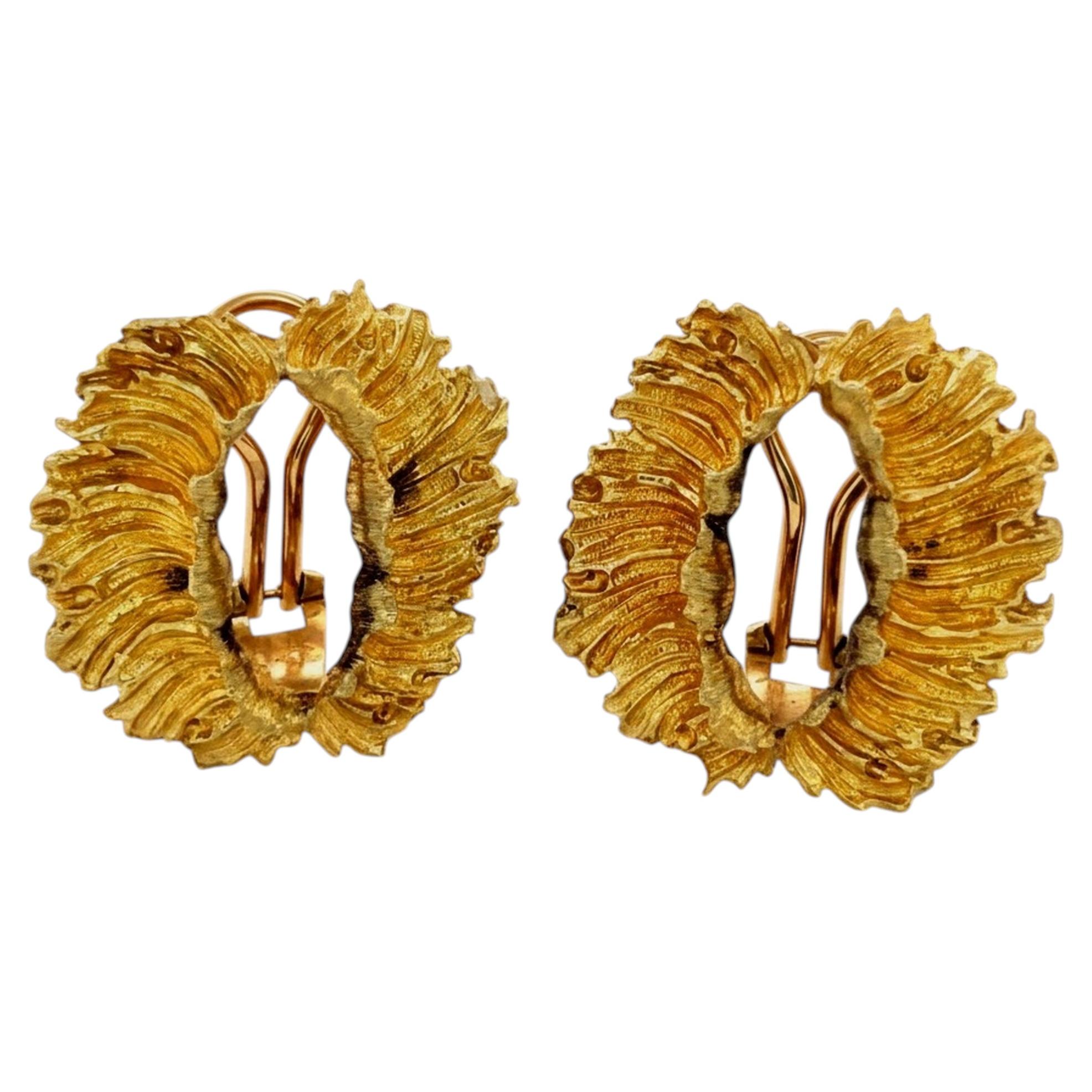 Pre-owned Buccellati , Italy, Sea Anemone Earclips In Multiple