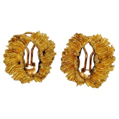 Buccellati, Italia, pendientes tipo clip con forma de anémona de mar