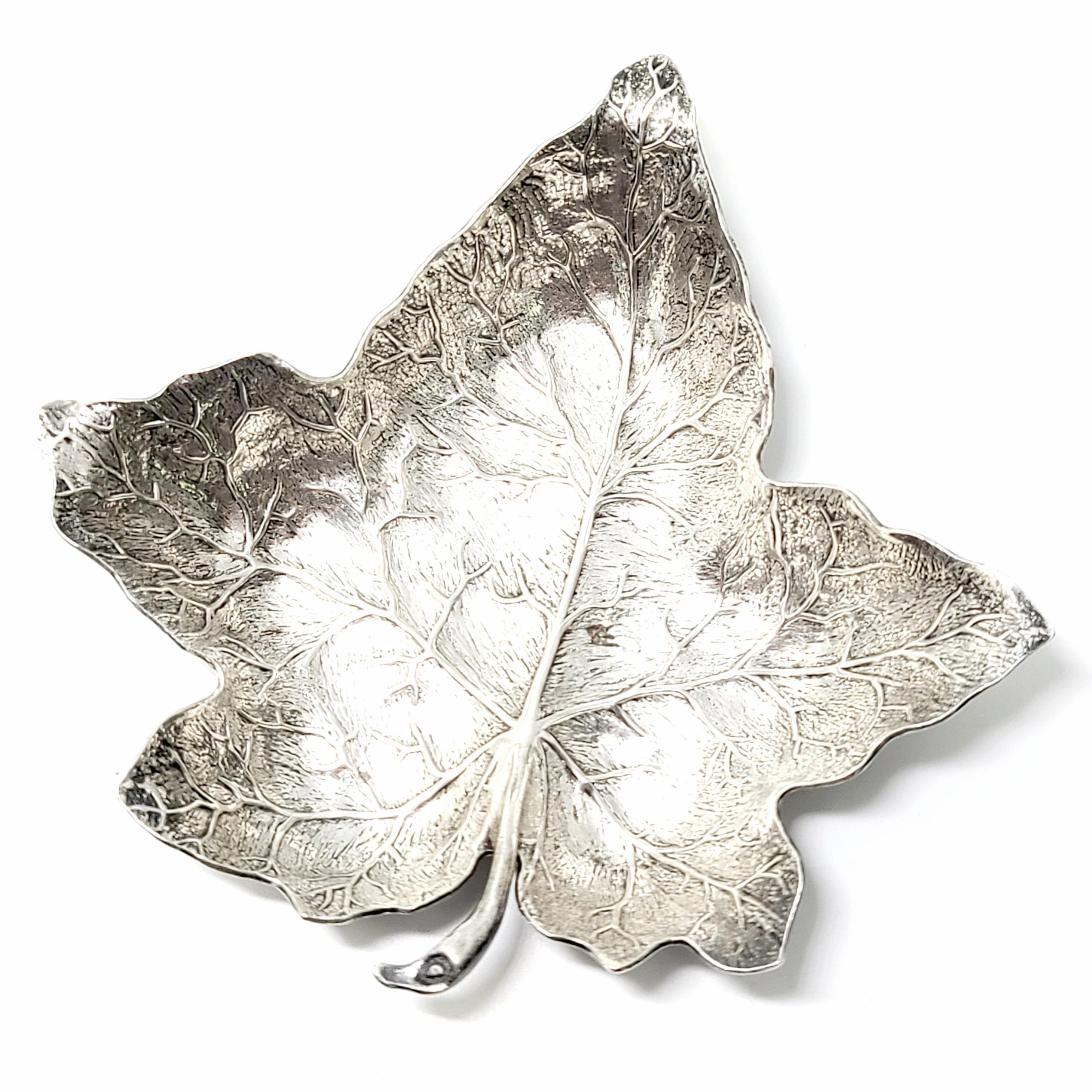 Women's or Men's Buccellati Italy Sterling Silver Small Vine Leaf Dish