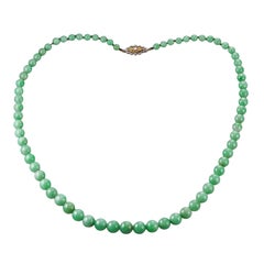 Buccellati Jade Bead Diamond 18k Gold Necklace