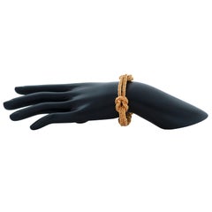 Buccellati Knotted Double Rope Bracelet in 18 Karat Yellow Gold