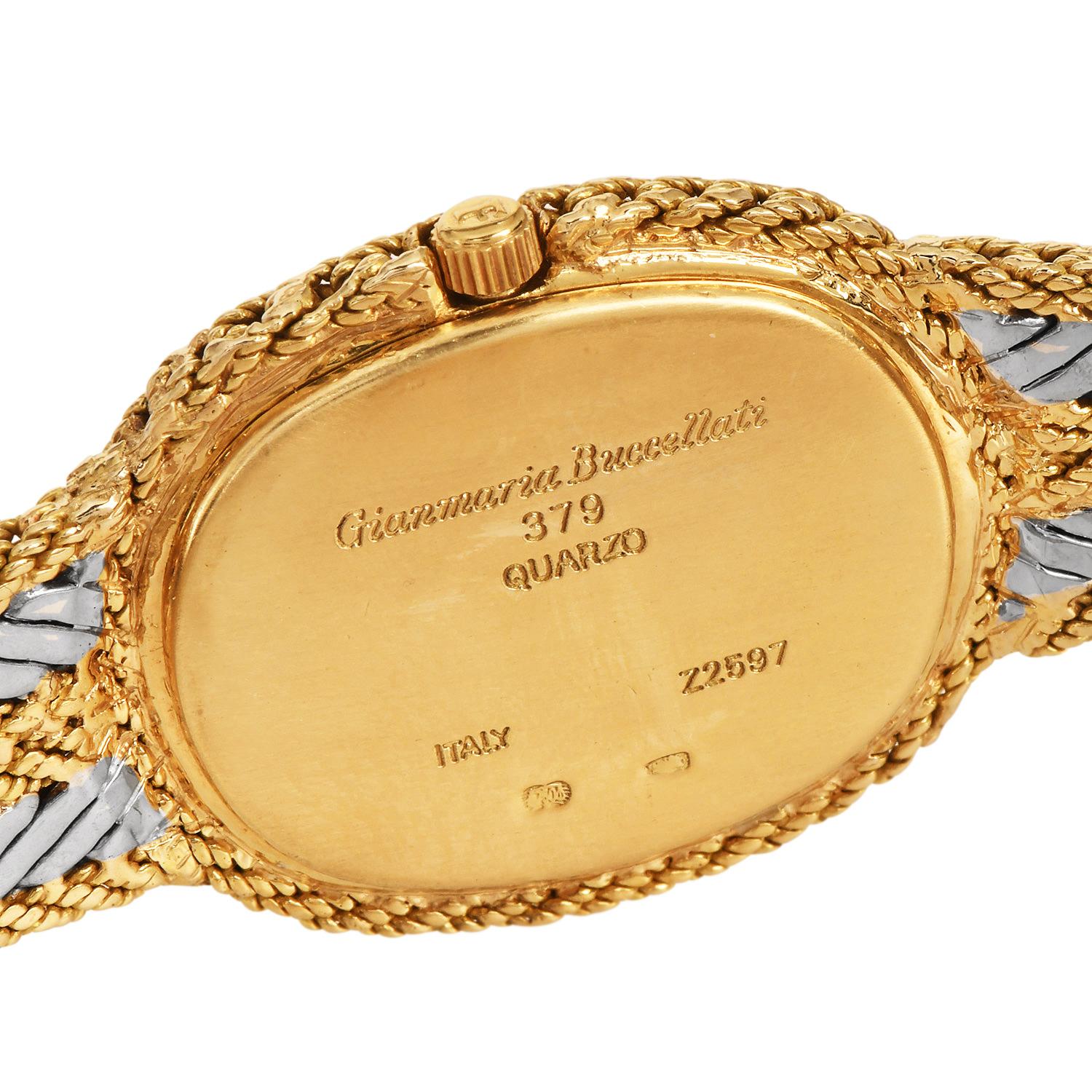 Buccellati Damen Armbanduhr 18K Gelb- und Weißgold 4