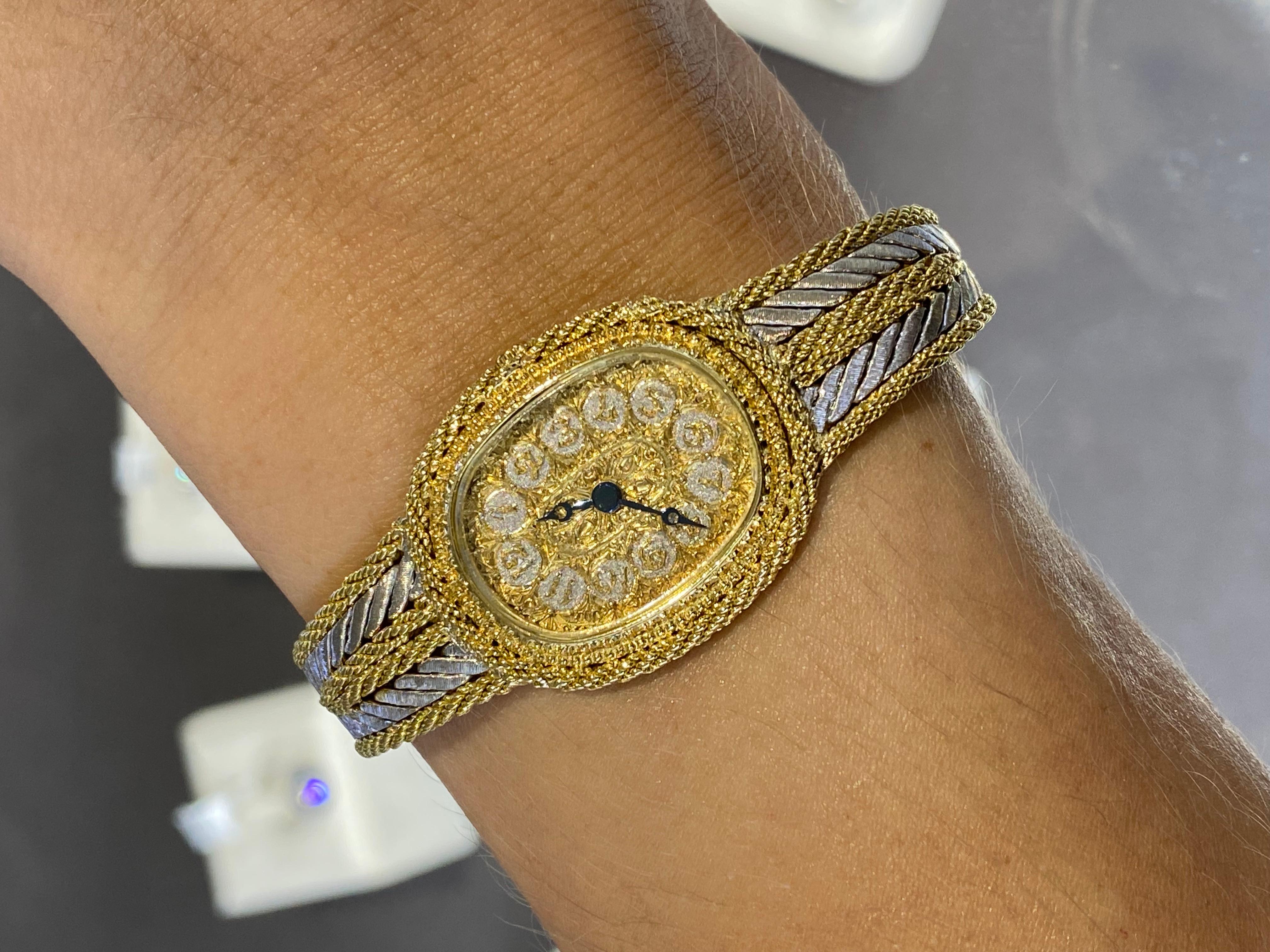 Buccellati Damen Armbanduhr 18K Gelb- und Weißgold 2