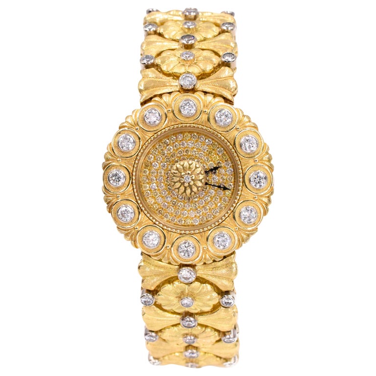 Buccellati Ladies Gold and Diamond Watch For Sale at 1stDibs ...