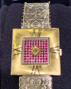 Buccellati Ladies Watch Milano Dal 1919 Agalma Damasco Agalmachron Ruby 18K Gold