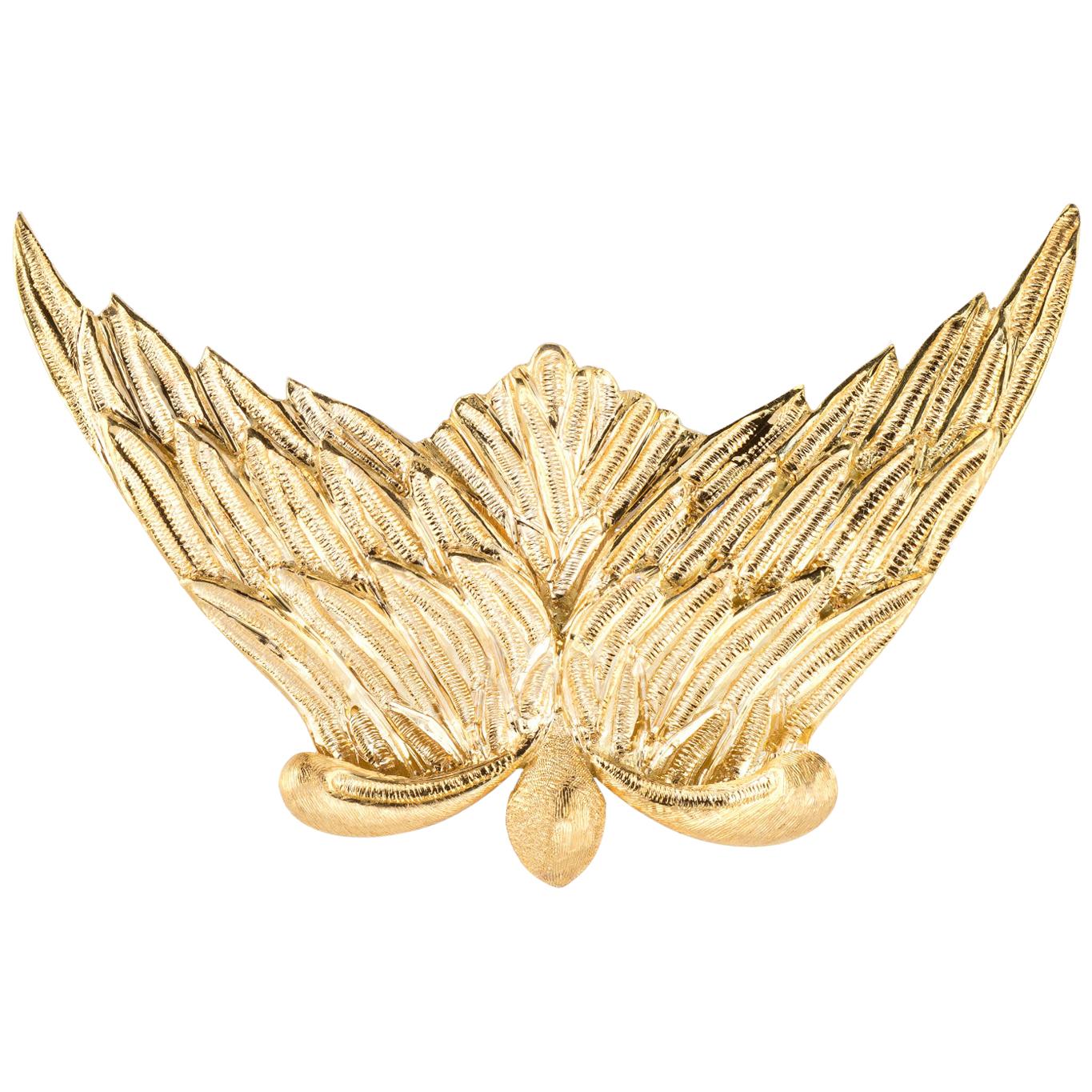 Buccellati L'air Du Temps Angel Wings Brooch 18 Karat Gold Nina Ricci Vintage