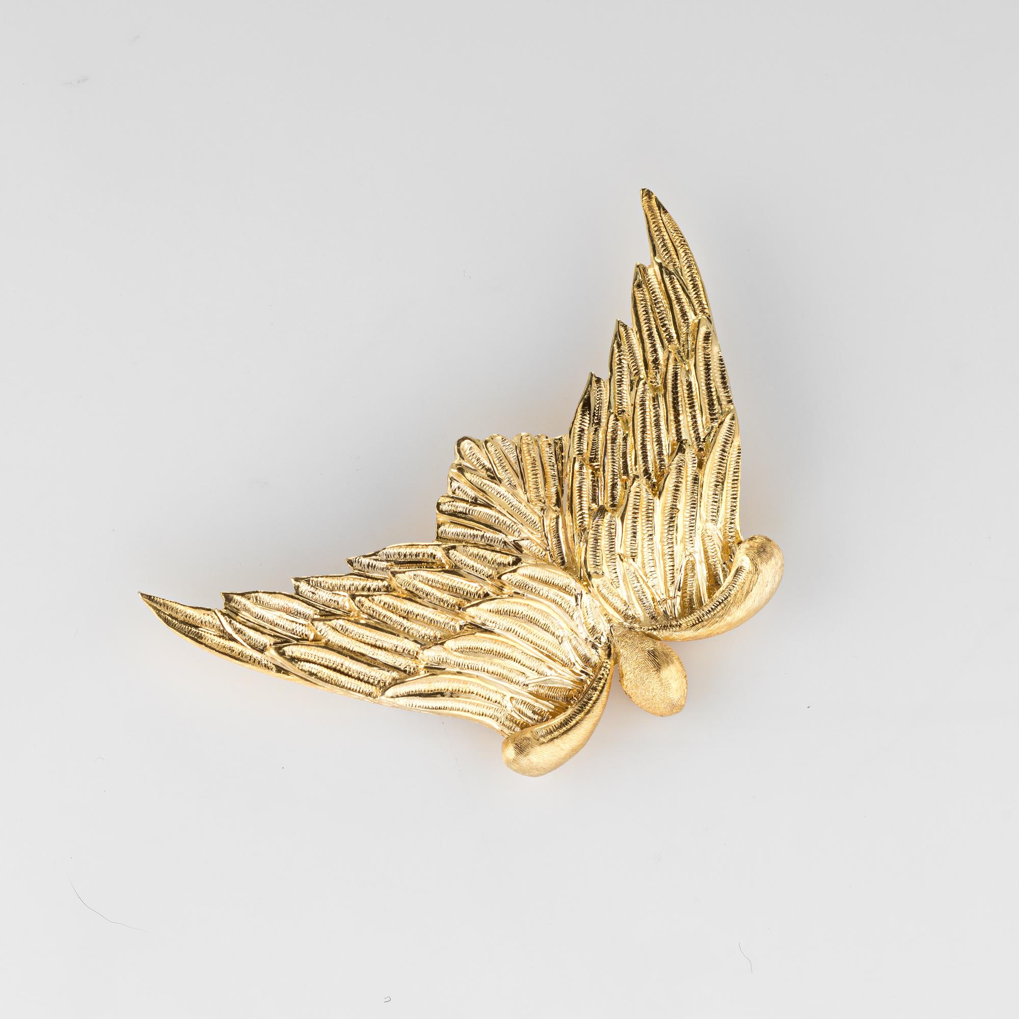 Modern Buccellati L'air Du Temps Angel Wings Brooch 18 Karat Gold Nina Ricci Vintage