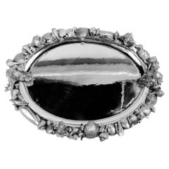 Buccellati Large & Heavy Italian Sterling Silver Seafood Platter