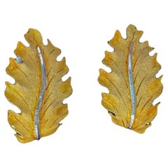 Pendientes Hoja Buccellati de oro amarillo de 18 quilates