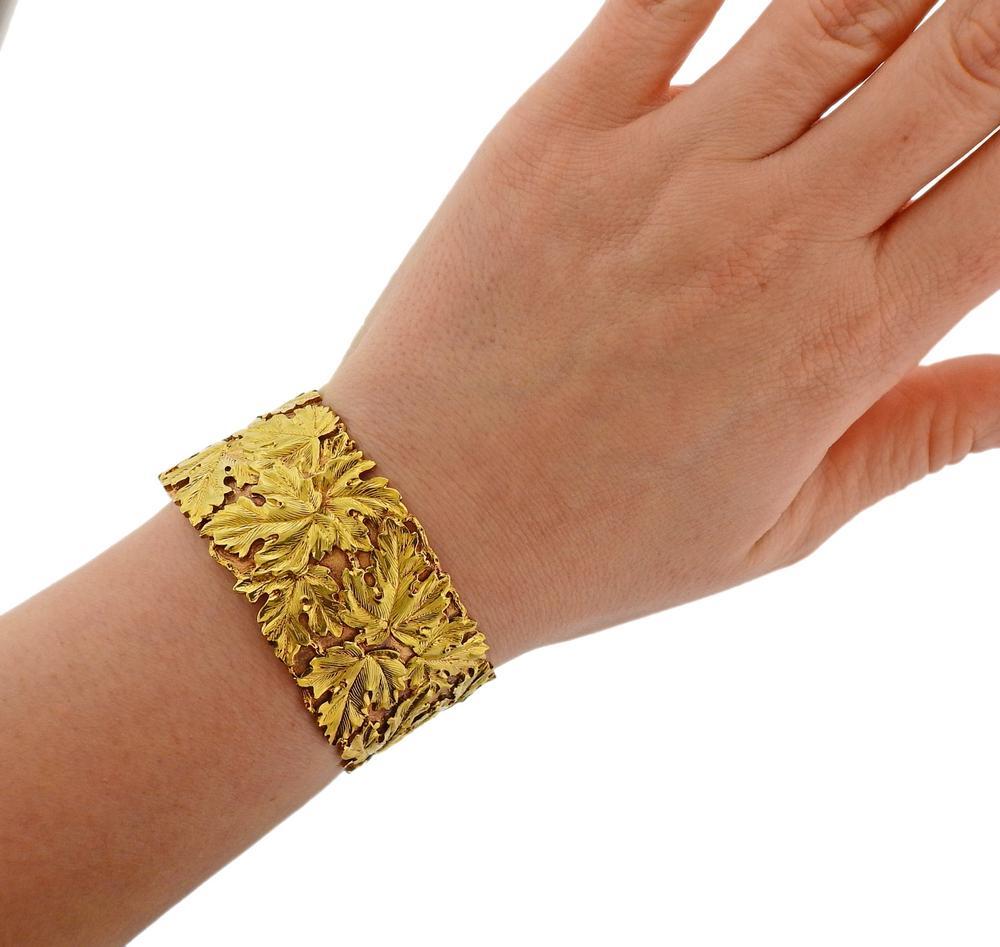 Buccellati Leaf Gold Cuff Bracelet 1