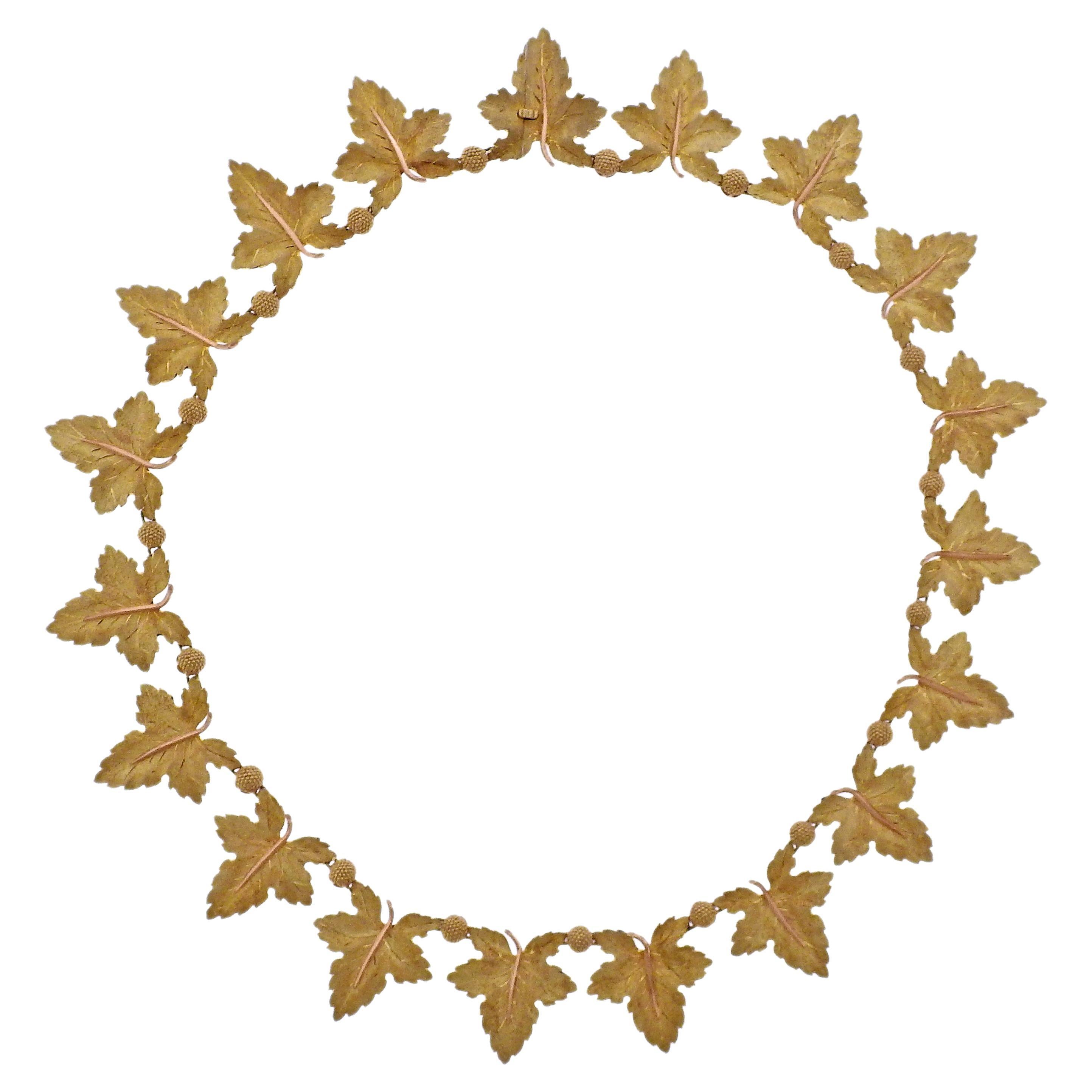 Buccellati Leaf Yellow Gold Necklace