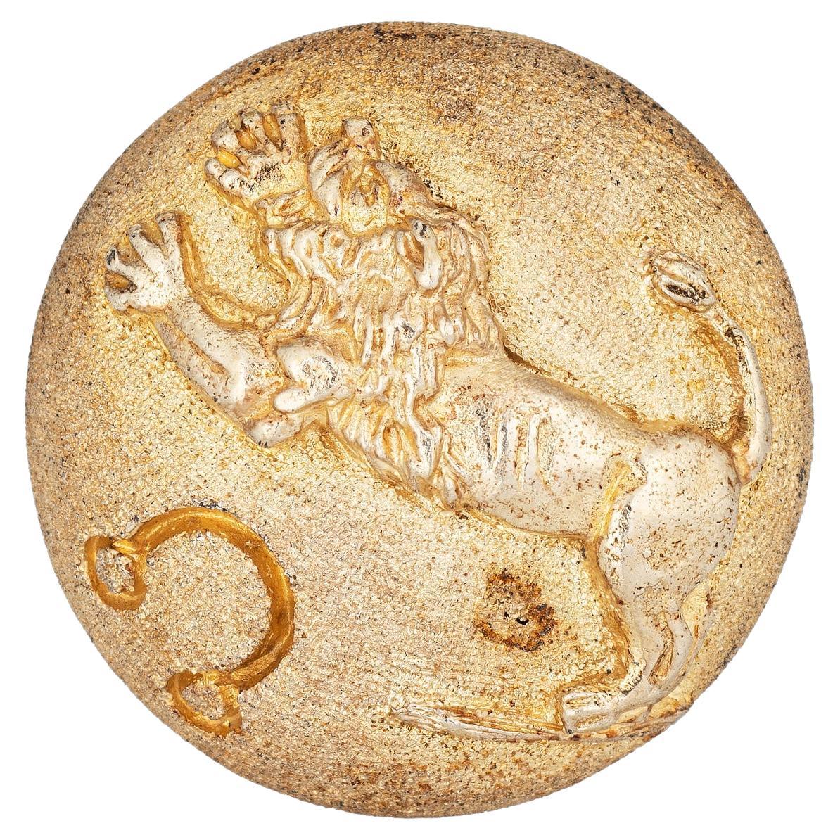 Buccellati Leo Zodiac Ring Vintage Sterling Silver Gilt Sz 7 3/4 Gianmaria Lion