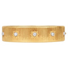 Buccellati Macri breiter Armreif aus 18 Karat Gold mit Diamanten