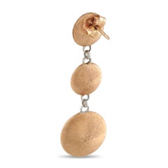 Buccellati Macri 18K Rose Gold Graduating Disc Drop Earrings BU08-070926