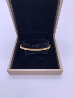 Buccellati Macri Classica 18K Yellow Gold Rigato Bangle 3mm Plain Size 16
