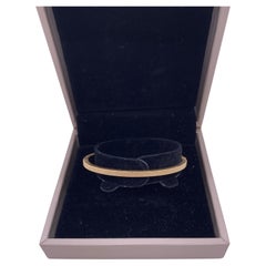 Buccellati Macri Classica 18K Yellow Gold Rigato Bangle 3mm Plain Size 16