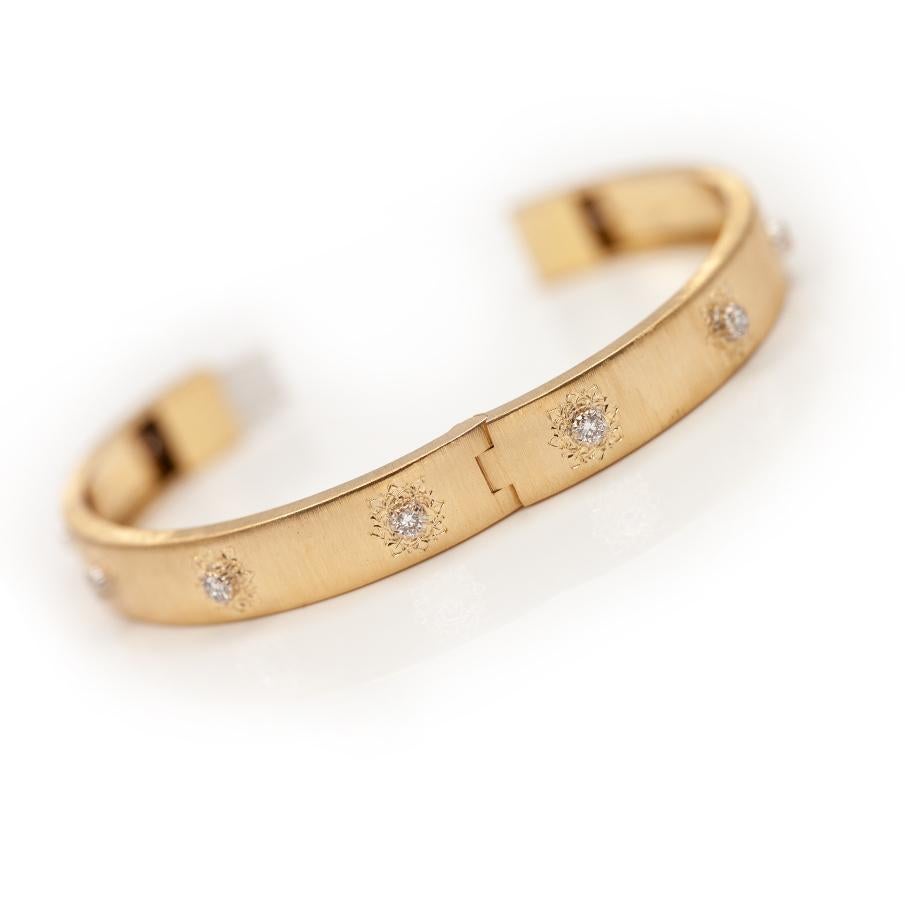 Buccellati Macri Classica Collection 18K YG Diamond Bangle 1