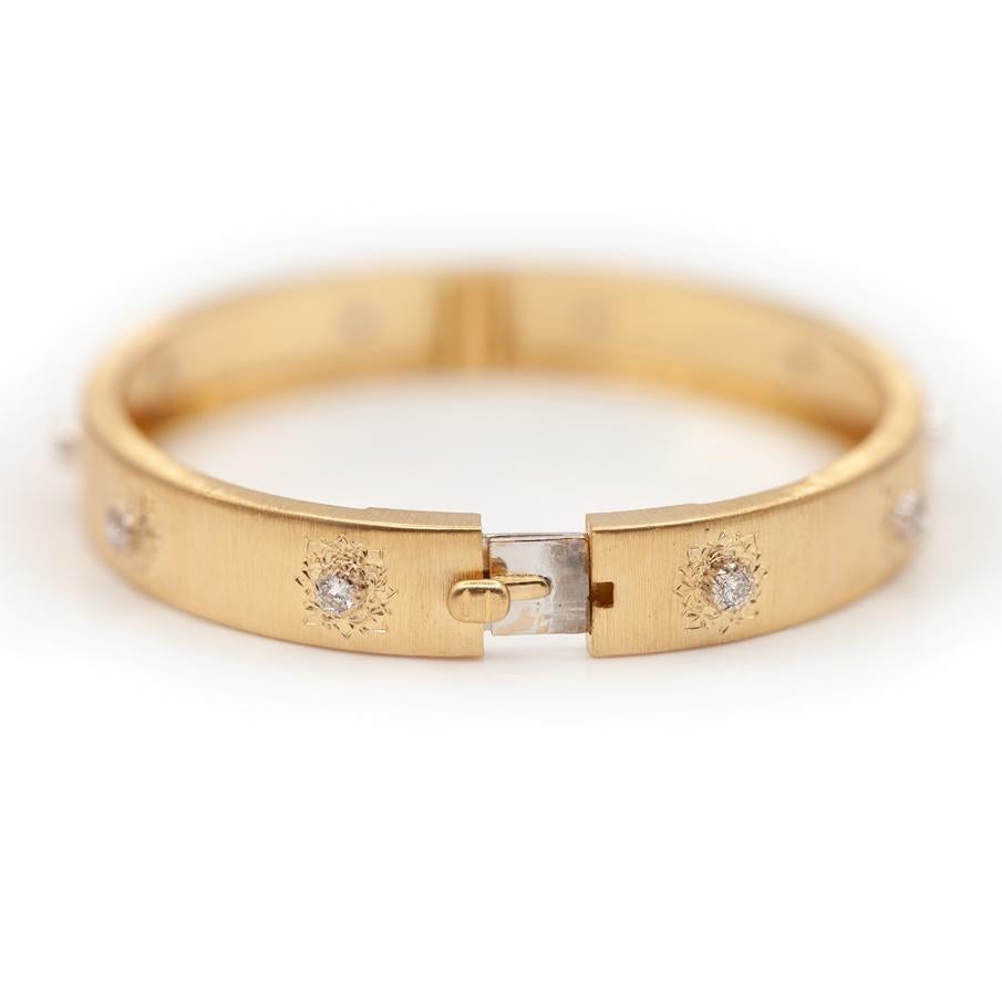 Buccellati Macri Classica Collection 18K YG Diamond Bangle 2