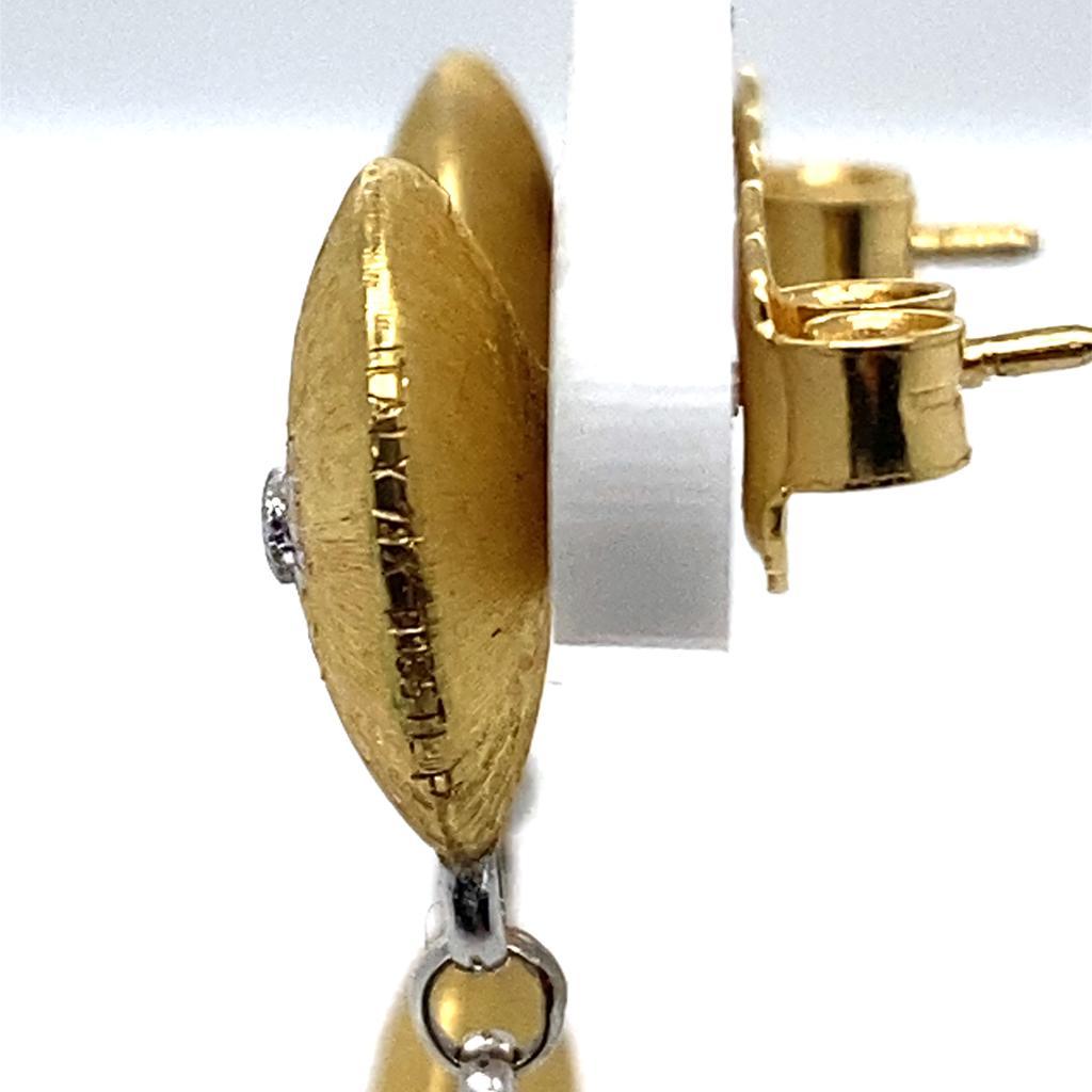 Buccellati 'Macri Classica' Diamond Set 18 Karat Yellow Gold Earrings 1