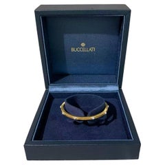 Buccellati Macri Classica Narrow Bracelet: 18K Yellow Gold with 10 Diamonds