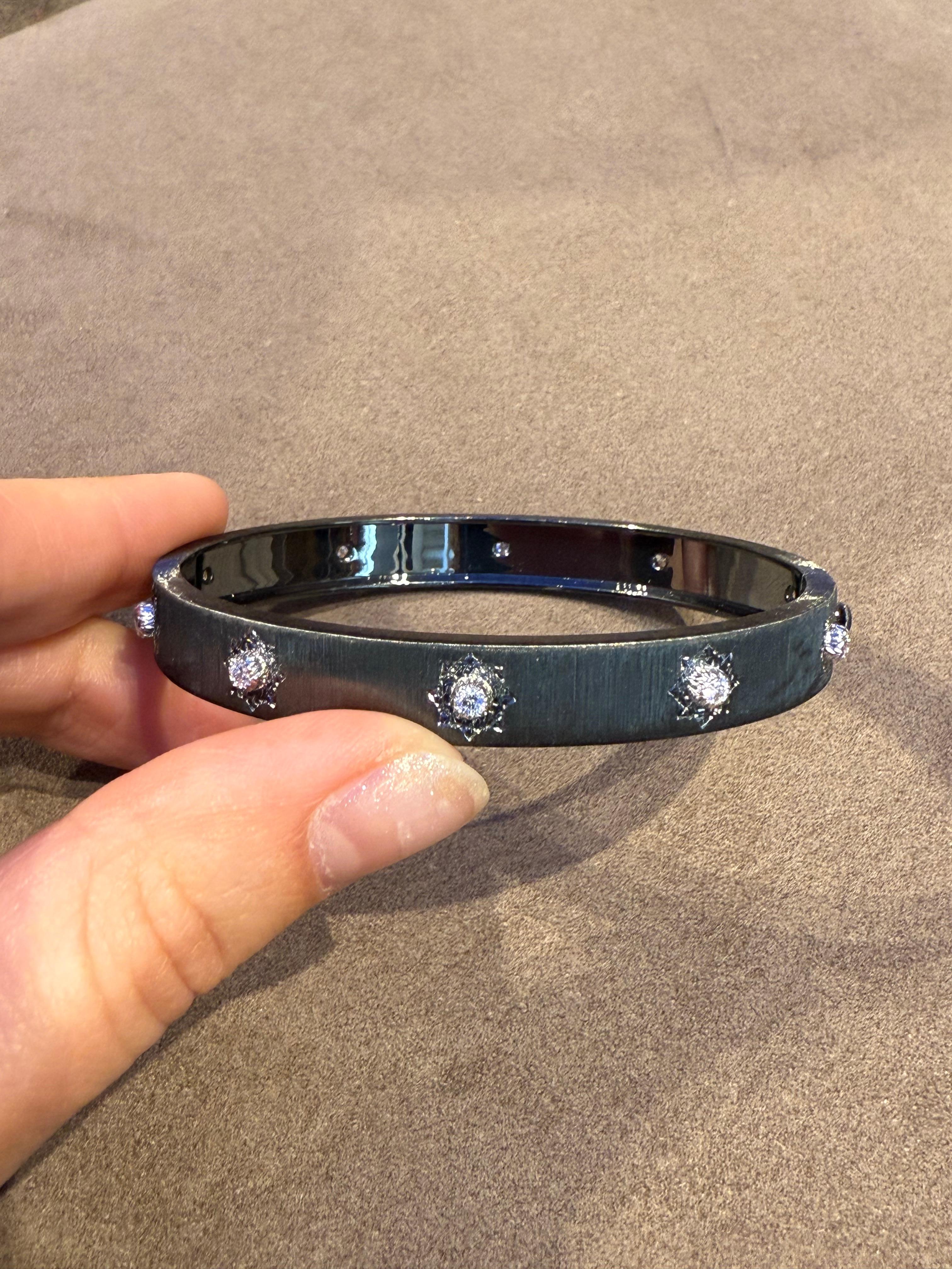 Buccellati Macri Classica Weißgoldarmband mit Diamanten, Größe 17 für Damen oder Herren