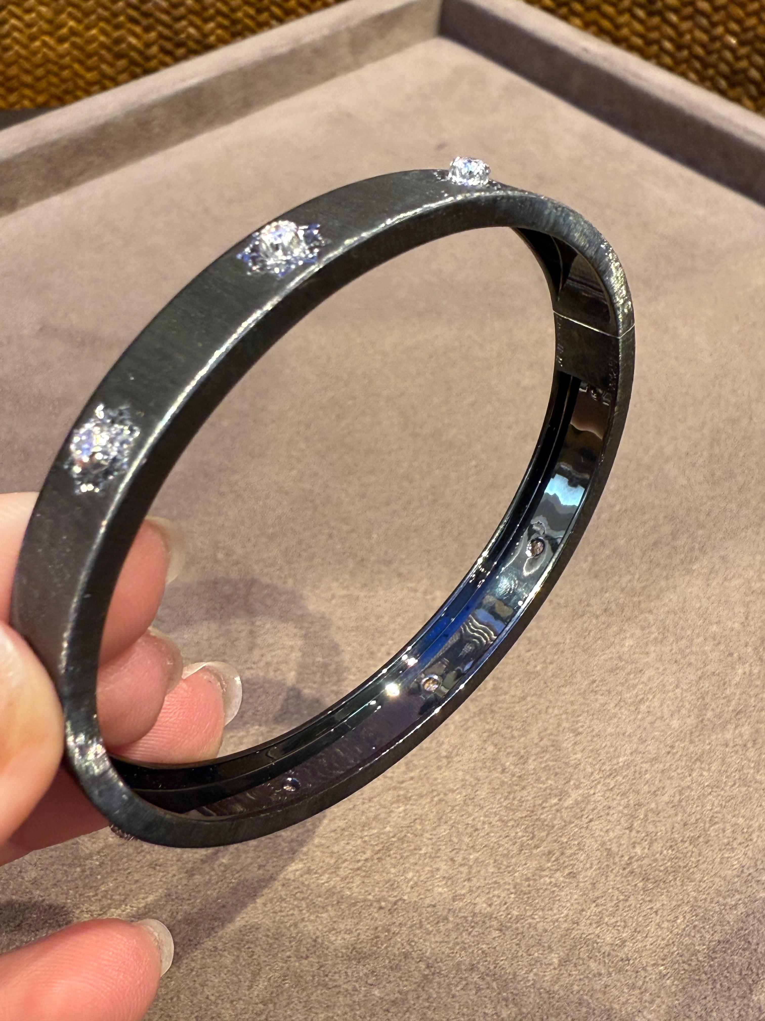 Buccellati Macri Classica Weißgoldarmband mit Diamanten, Größe 17 1