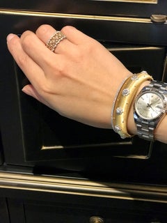 Buccellati Macri Bracelet manchette en or jaune 18 carats avec diamants
