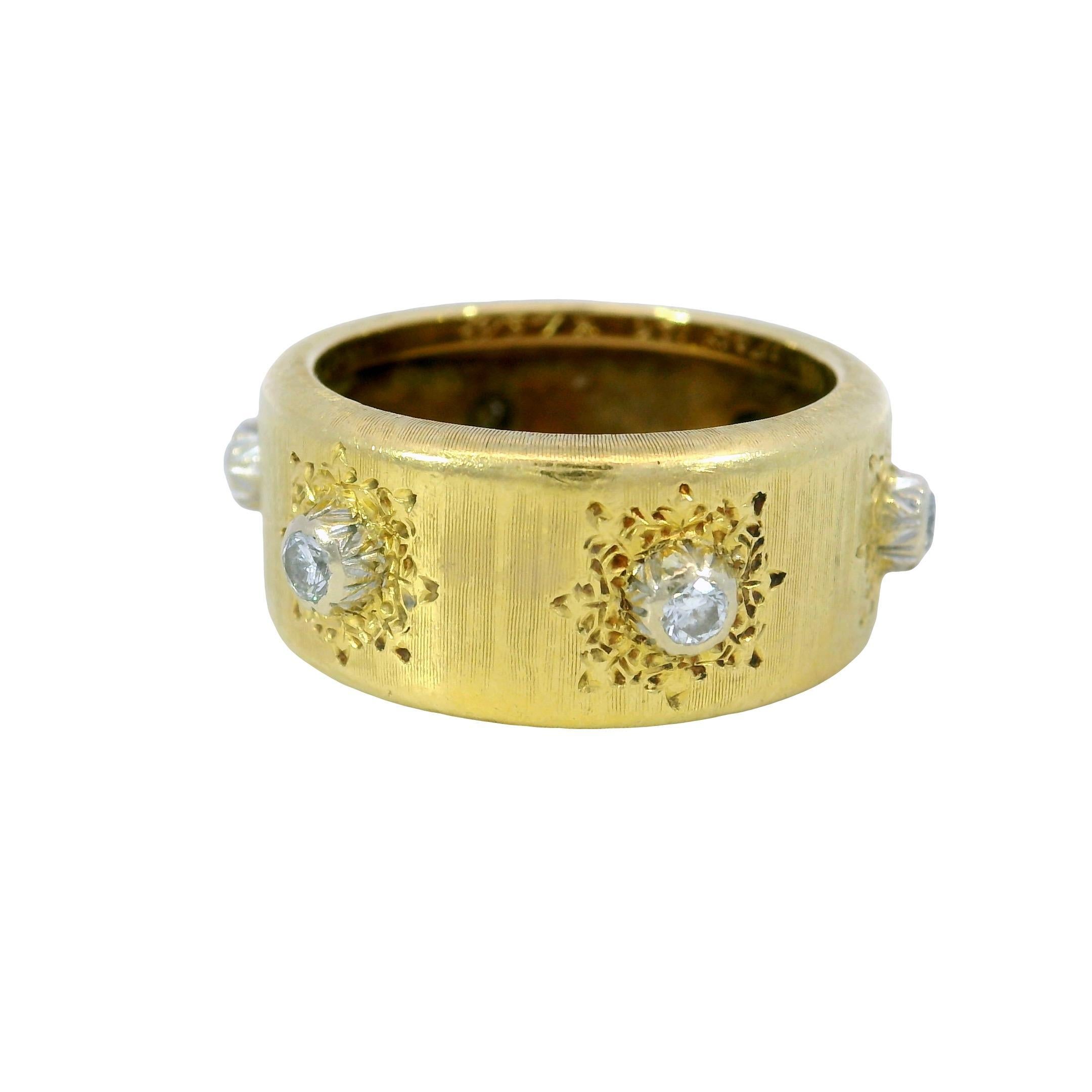 Anello con diamanti Macri di Gianmaria Buccellati in oro giallo 18 carati Sz 4.5 in vendita 6