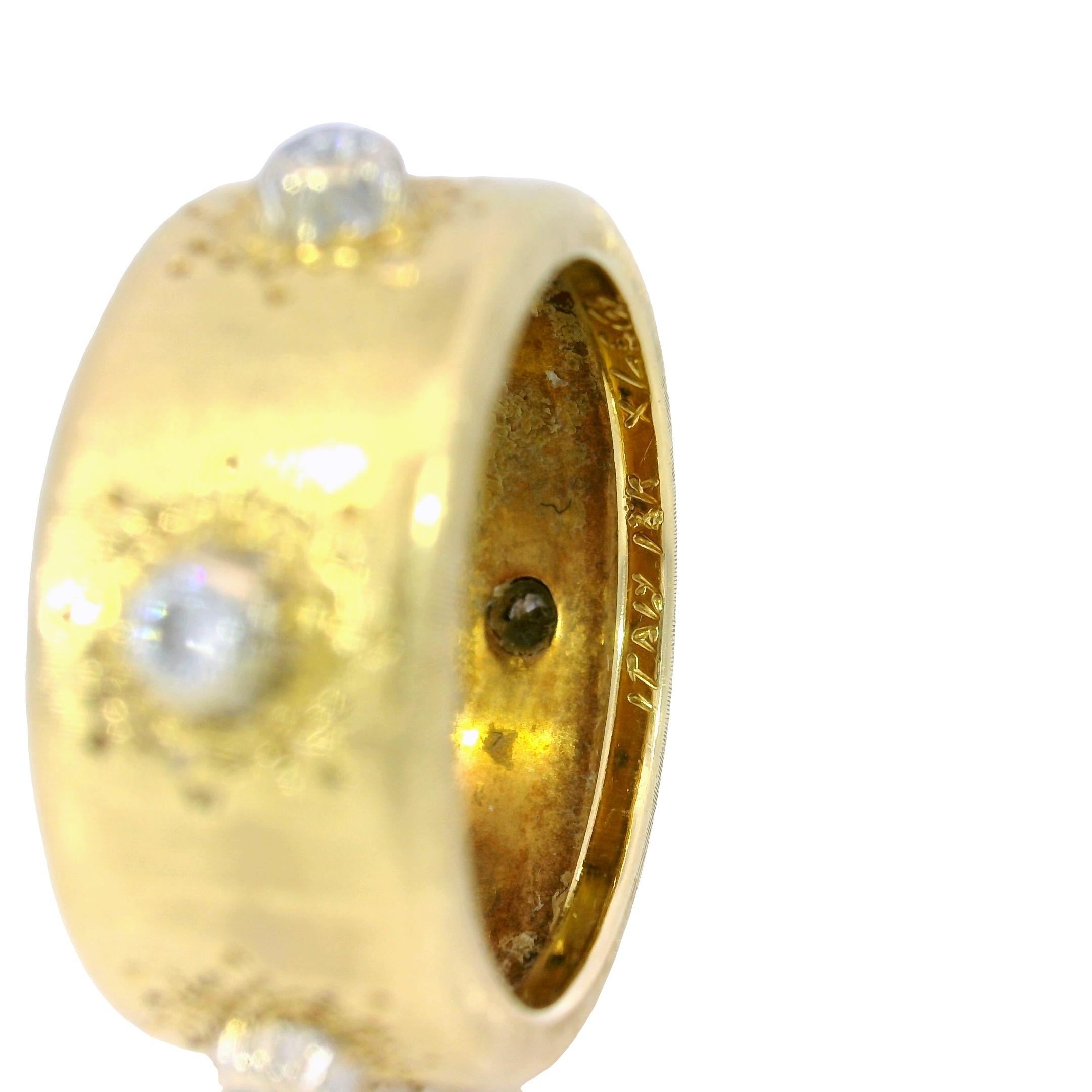 Anello con diamanti Macri di Gianmaria Buccellati in oro giallo 18 carati Sz 4.5 in vendita 1