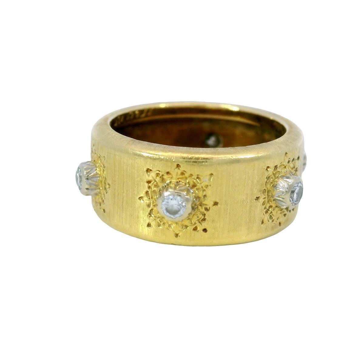 Anello con diamanti Macri di Gianmaria Buccellati in oro giallo 18 carati Sz 4.5 in vendita 4