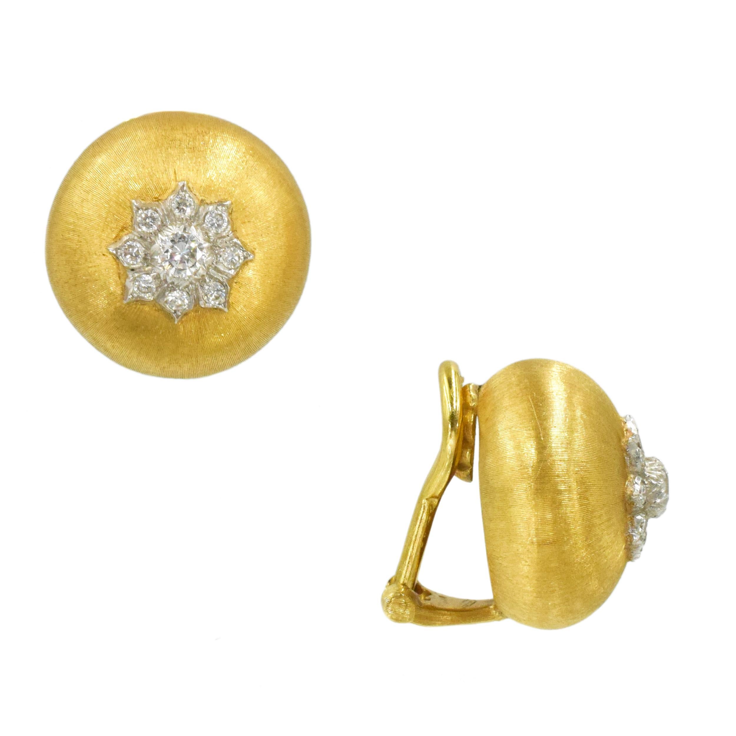 Buccellati 'Macri' Gold Bracelet and Ear Clip Suite For Sale 1