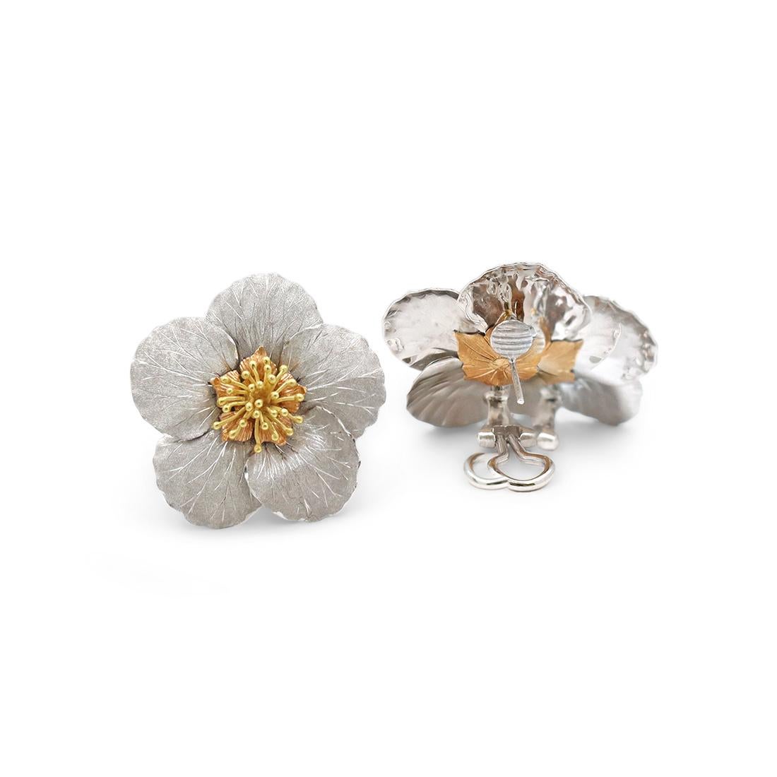 Buccellati Magnolia Blossoms Earrings In Excellent Condition In New York, NY